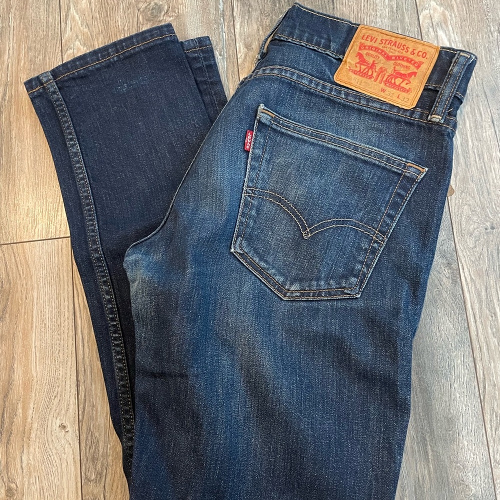 Levi's Men's Dark Indigo Straight Jeans